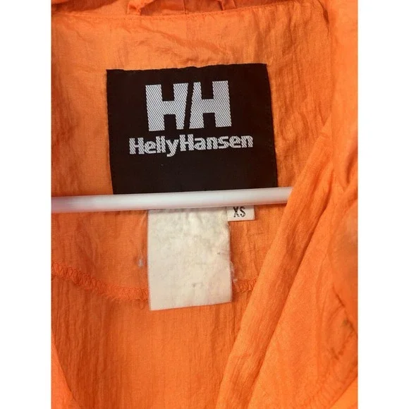 Helly Hansen‎ HH Workwear Orange Hi Vis Rain Jacket Hooded XS - Picture 2 of 9